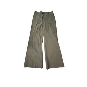 J.Crew Women's Green Cotton linen Wide Leg Pants Size 29